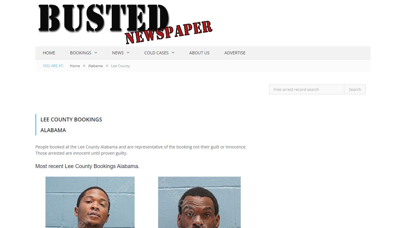 Lee County, AL Mugshots - BUSTEDNEWSPAPER.COM